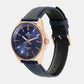 Edifice Men Quartz Navy Blue Dial Analog Leather Watch ED617