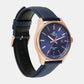 Edifice Men Quartz Navy Blue Dial Analog Leather Watch ED617