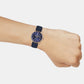 Edifice Men Quartz Navy Blue Dial Analog Leather Watch ED617