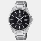 Edifice Men Quartz Black Dial Analog Stainless Steel Watch ED618