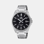 Edifice Men Quartz Black Dial Analog Stainless Steel Watch ED618