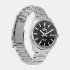 Edifice Men Quartz Black Dial Analog Stainless Steel Watch ED618
