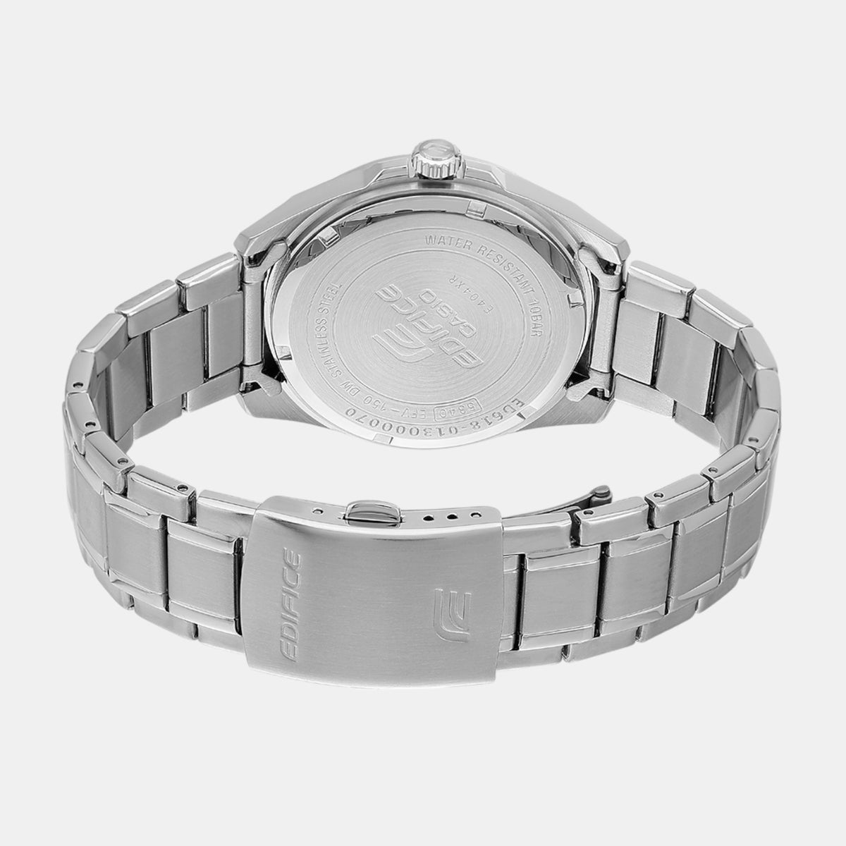 Edifice Men Quartz Black Dial Analog Stainless Steel Watch ED618