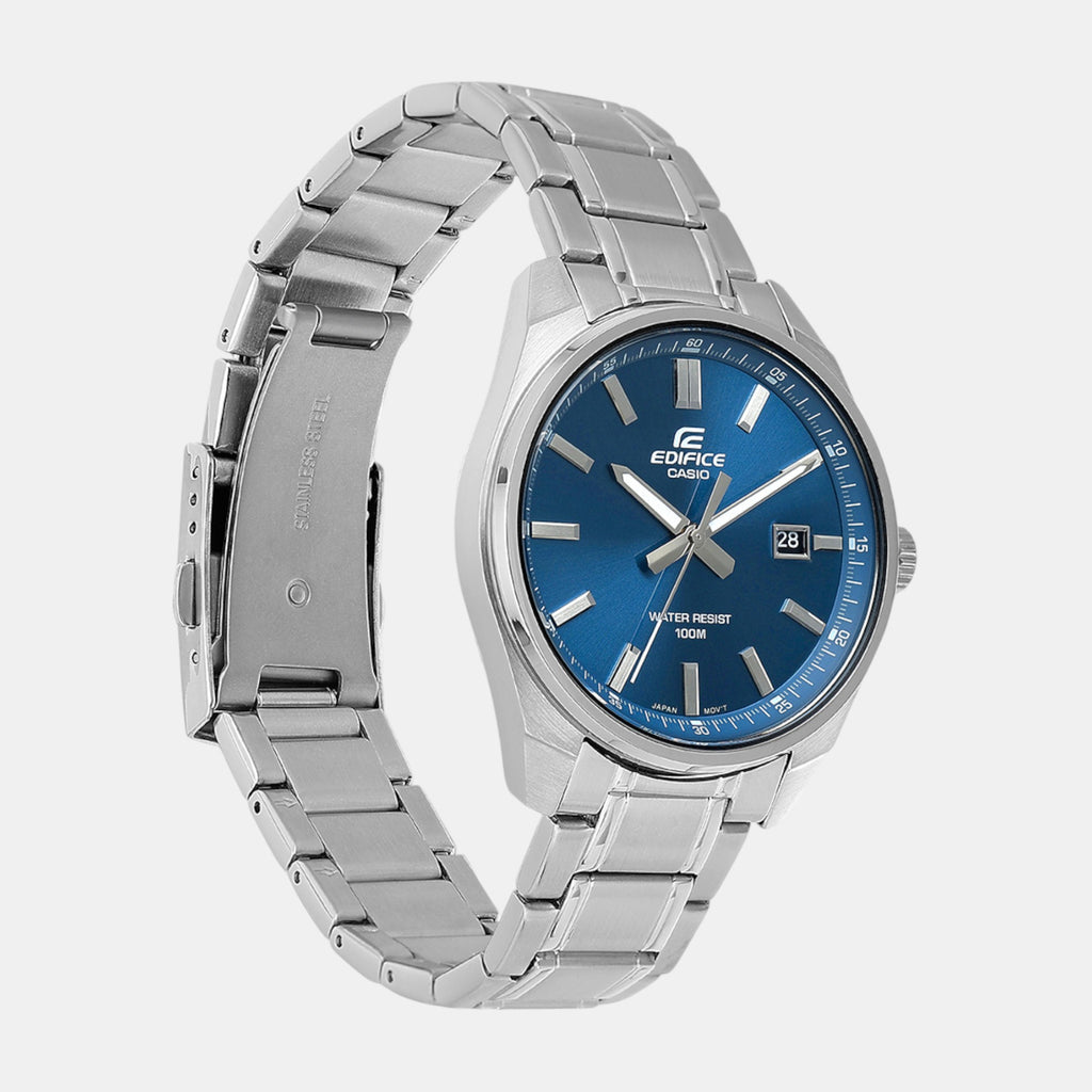 Edifice Men Quartz Blue Dial Analog Stainless Steel Watch ED619