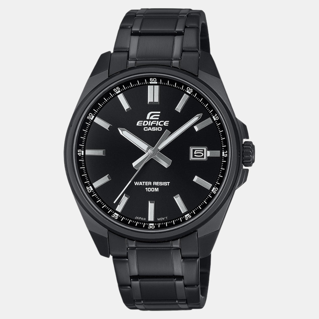 Edifice Men Quartz Black Dial Analog Stainless Steel Watch ED620
