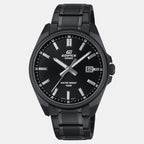 Edifice Men Quartz Black Dial Analog Stainless Steel Watch ED620