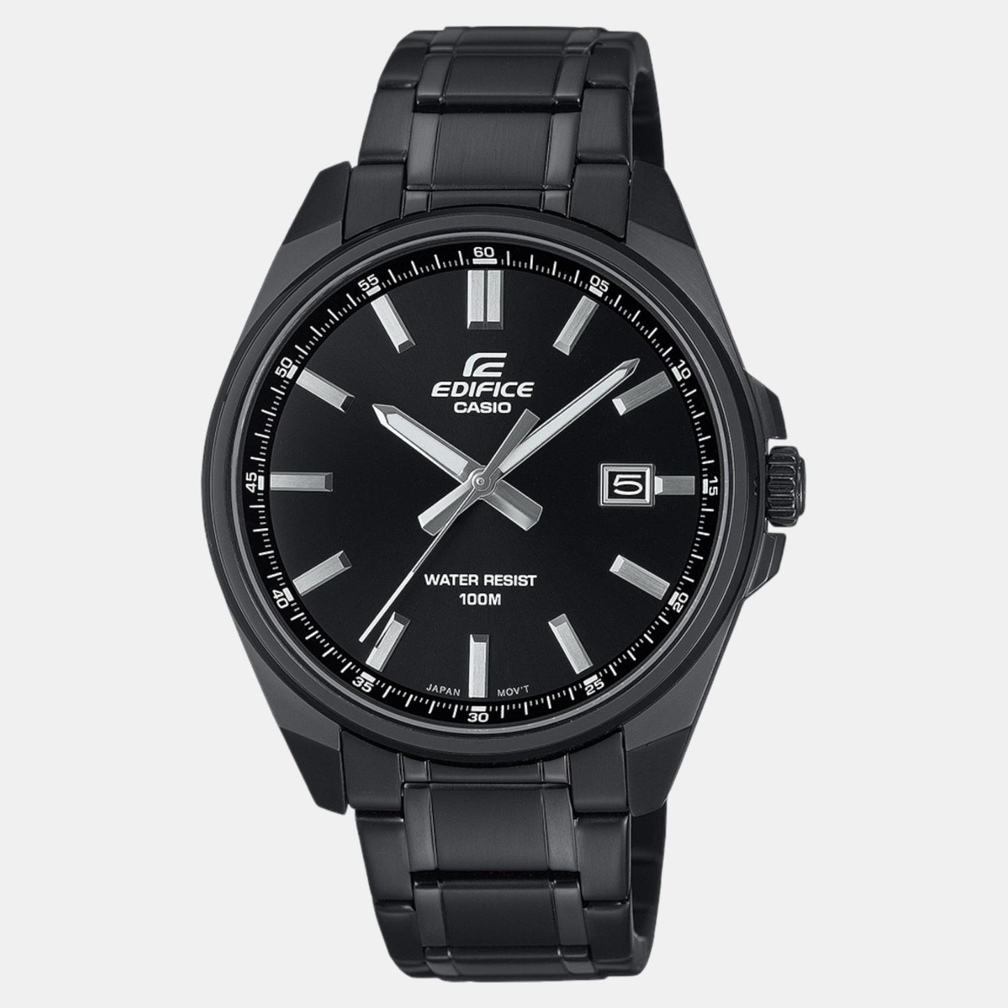 Edifice Men Quartz Black Dial Analog Stainless Steel Watch ED620