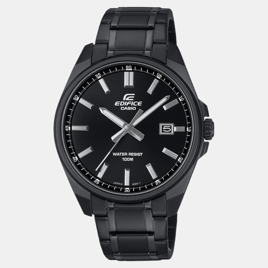 Edifice Men Quartz Black Dial Analog Stainless Steel Watch ED620