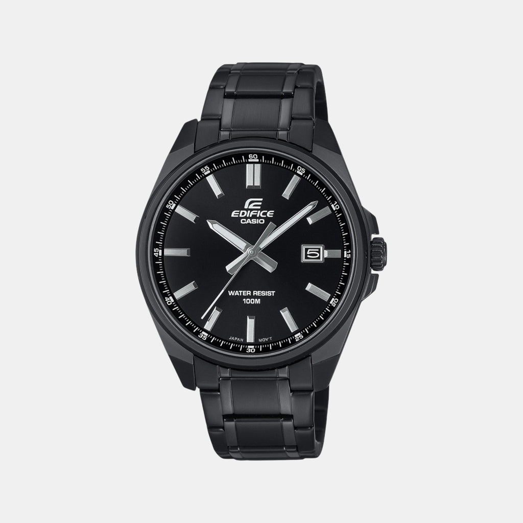 Edifice Men Quartz Black Dial Analog Stainless Steel Watch ED620