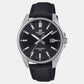Edifice Men Quartz Black Dial Analog Leather Watch ED621