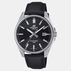 Edifice Men Quartz Black Dial Analog Leather Watch ED621