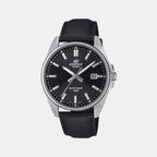 Edifice Men Quartz Black Dial Analog Leather Watch ED621