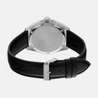 Edifice Men Quartz Black Dial Analog Leather Watch ED621