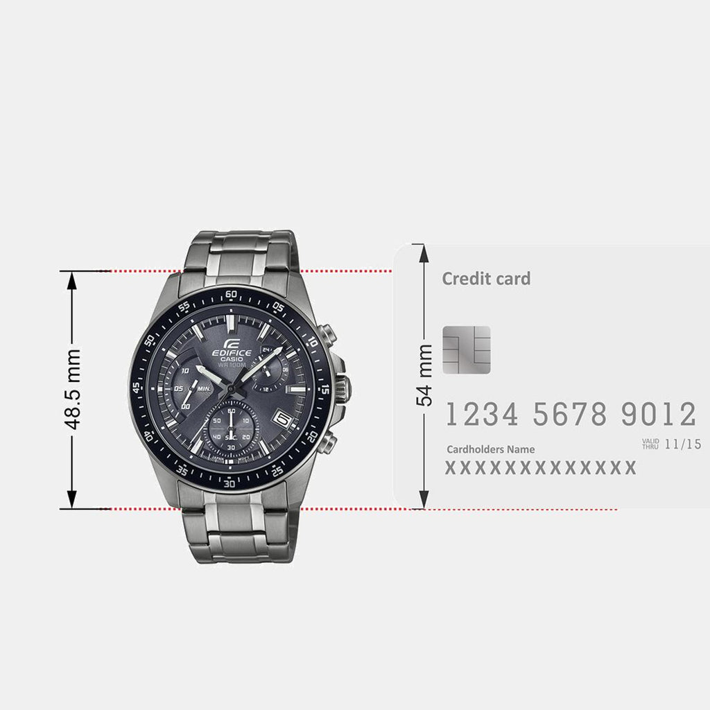 Edifice Men Quartz Grey Dial Chronograph Stainless Steel Watch ED622