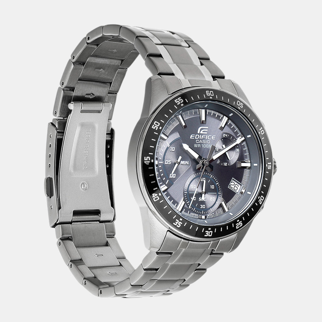 Edifice Men Quartz Grey Dial Chronograph Stainless Steel Watch ED622