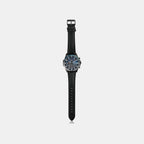 Edifice Men Solar Blue Dial Chronograph Leather Watch ED623