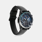 Edifice Men Solar Blue Dial Chronograph Leather Watch ED623