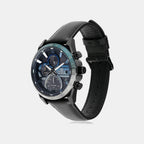 Edifice Men Solar Blue Dial Chronograph Leather Watch ED623