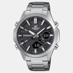 Edifice Men Quartz Black Dial Analog-Digital Stainless Steel Watch ED624