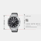 Edifice Men Quartz Black Dial Analog-Digital Stainless Steel Watch ED624