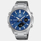Edifice Men Quartz Blue Dial Analog-Digital Stainless Steel Watch ED625