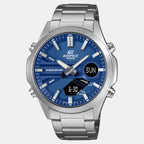 Edifice Men Quartz Blue Dial Analog-Digital Stainless Steel Watch ED625