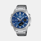 Edifice Men Quartz Blue Dial Analog-Digital Stainless Steel Watch ED625