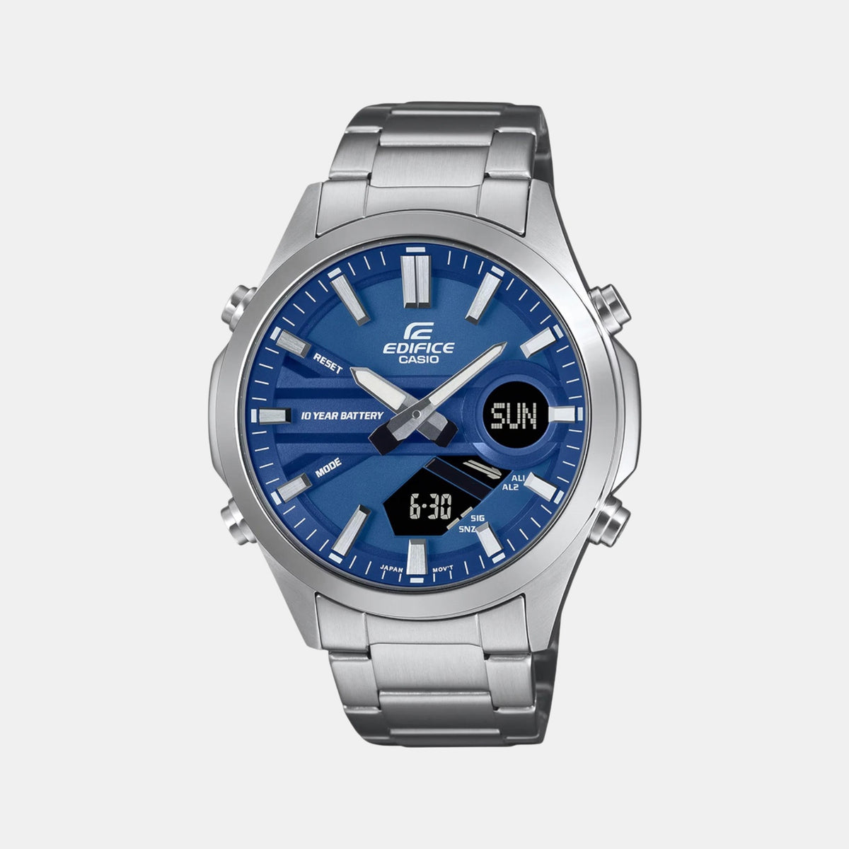 Edifice Men Quartz Blue Dial Analog-Digital Stainless Steel Watch ED625