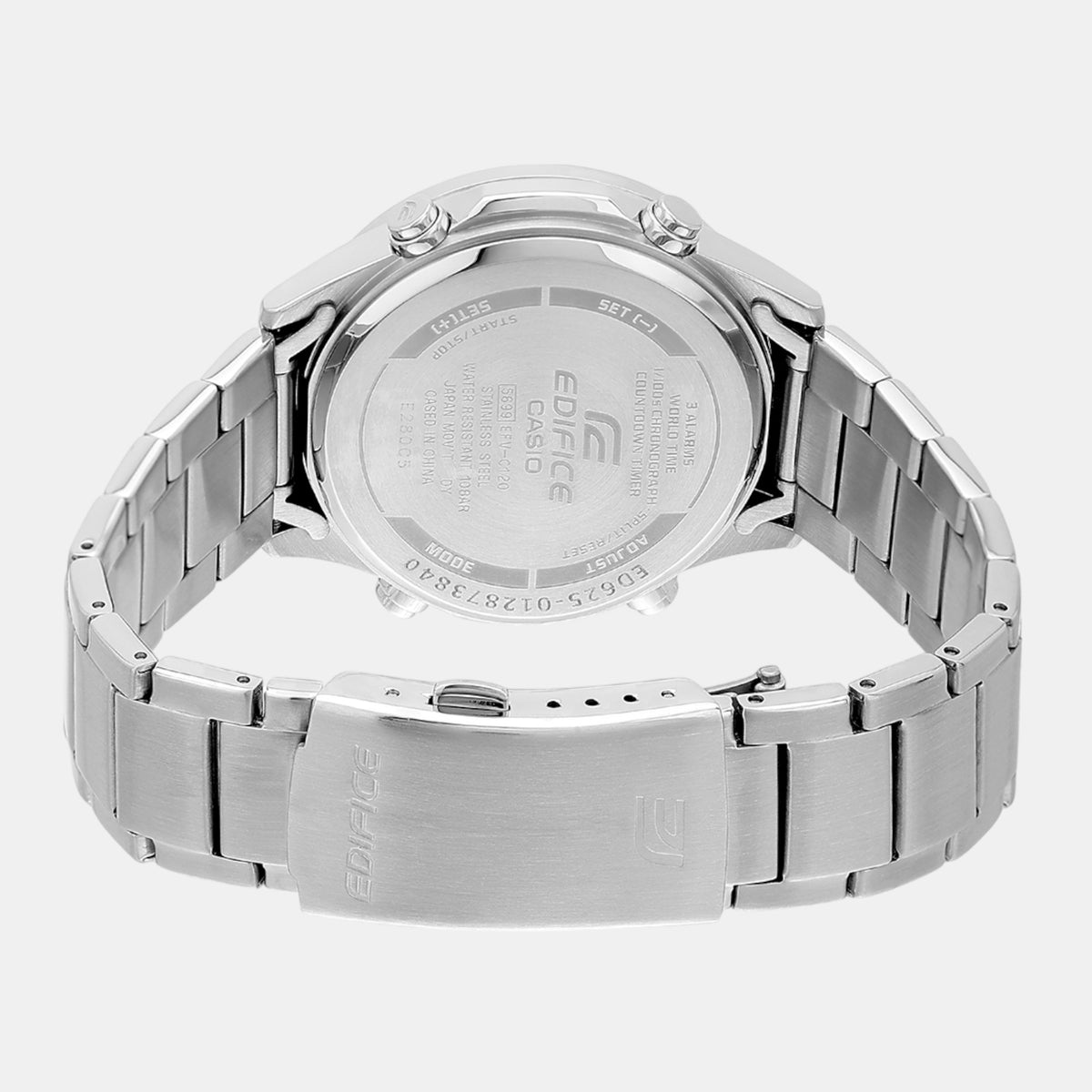 Edifice Men Quartz Blue Dial Analog-Digital Stainless Steel Watch ED625