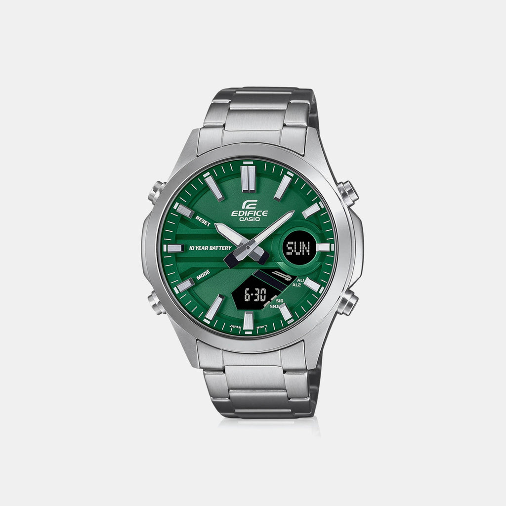 Edifice Men Quartz Green Dial Analog-Digital Stainless Steel Watch ED626