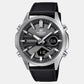 Edifice Men Quartz Black Dial Analog-Digital Leather Watch ED627
