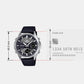 Edifice Men Quartz Black Dial Analog-Digital Leather Watch ED627