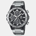 Edifice Men Quartz Silver Dial Chronograph Stainless Steel Watch ED628