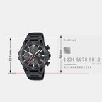 Edifice Men Quartz Black Dial Chronograph Stainless Steel Watch ED629