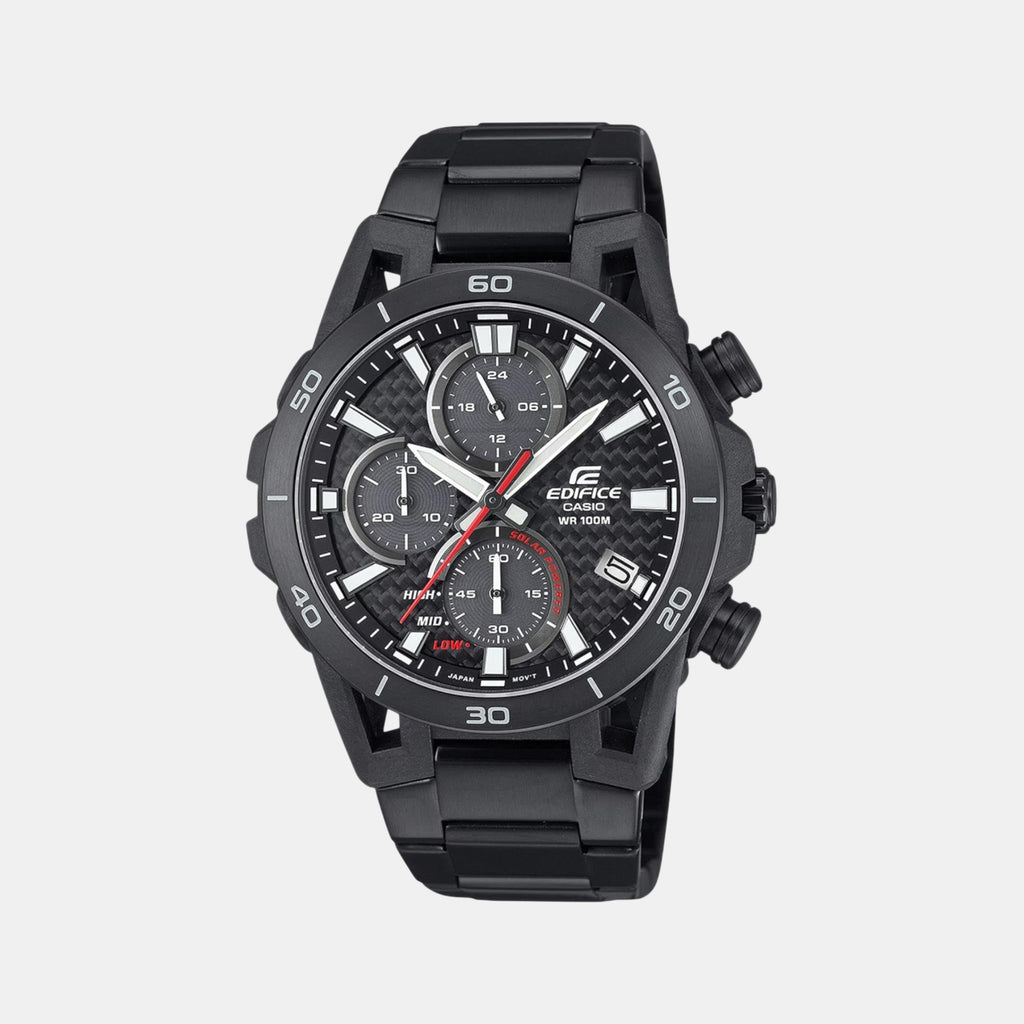 G-Shock Men Solar Black Dial Chronograph Stainless Steel Watch ED629
