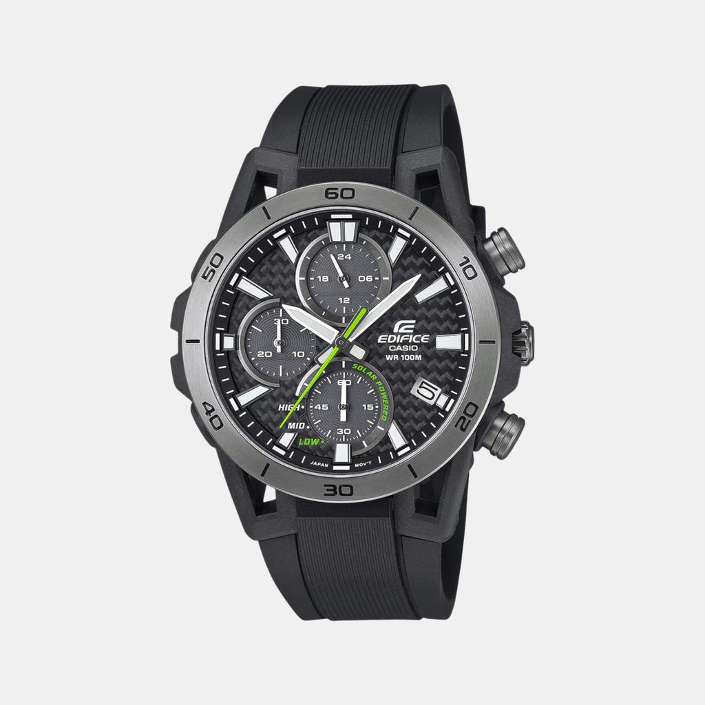 G-Shock Men Quartz Black Dial Chronograph Rubber Watch ED630