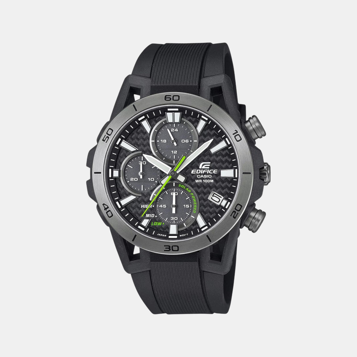 Edifice Men Quartz Black Dial Chronograph Resin Watch ED630