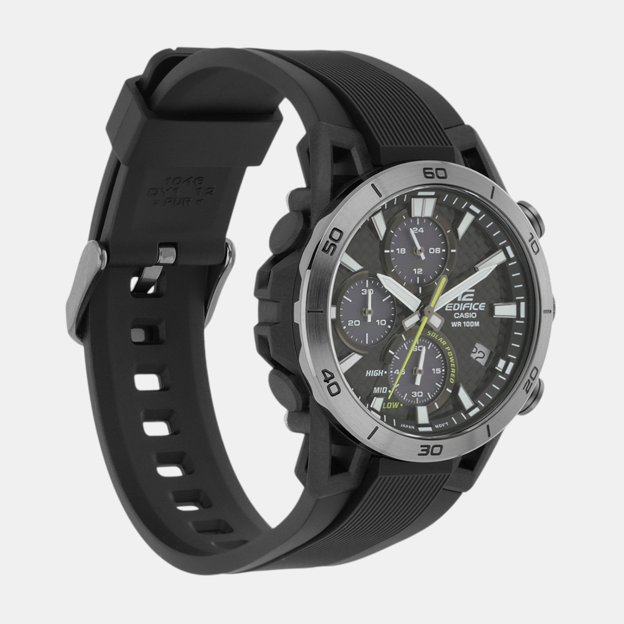 Edifice Men Quartz Black Dial Chronograph Resin Watch ED630