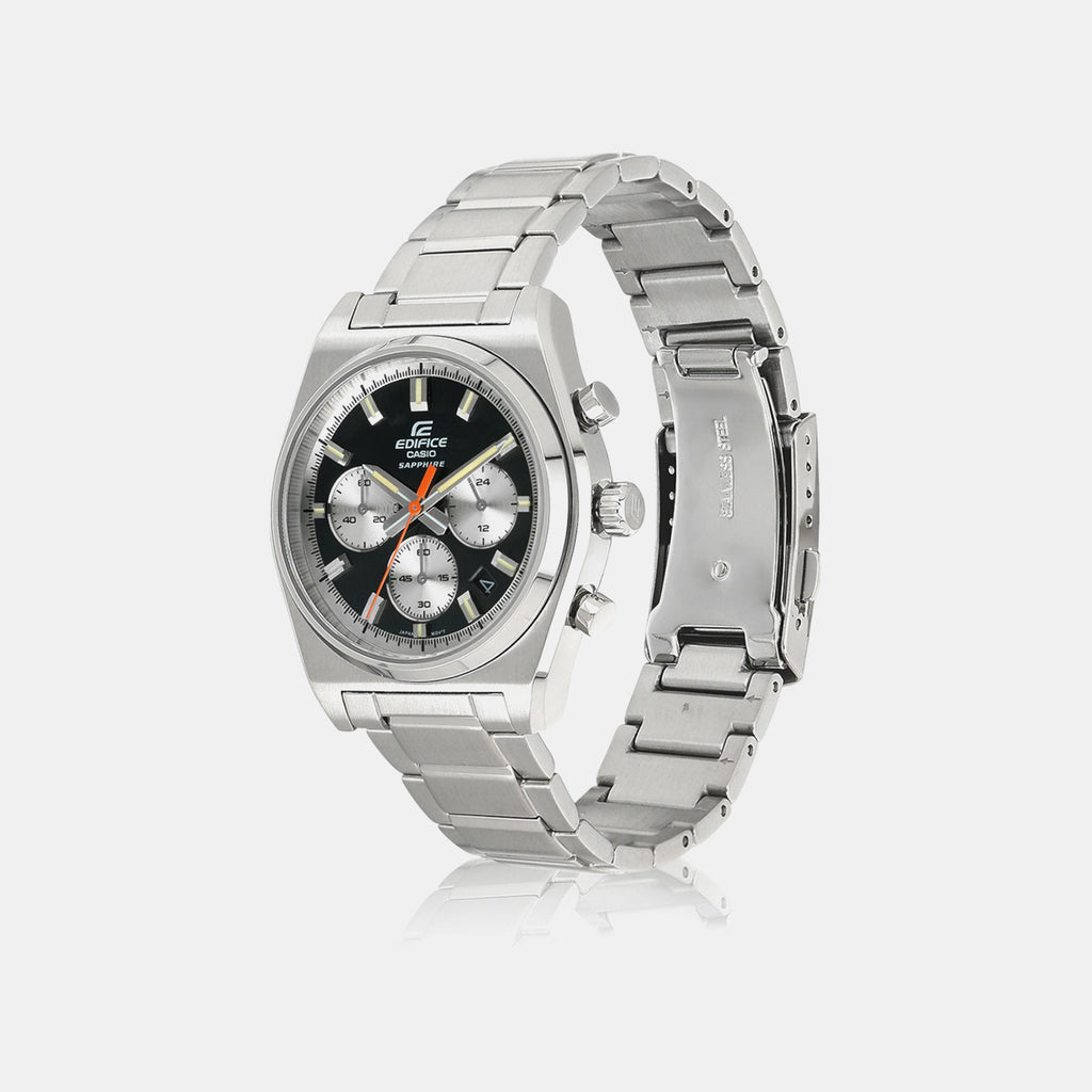 Edifice Men Quartz Black Dial Chronograph Stainless Steel Watch ED633
