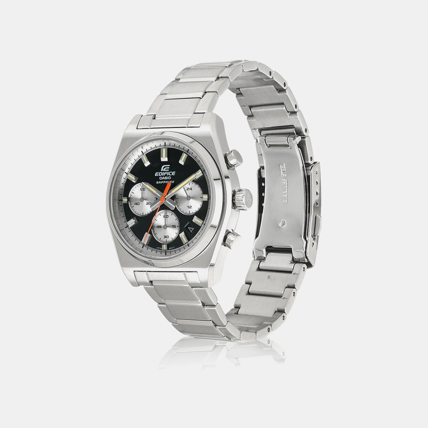 Edifice Men Quartz Black Dial Chronograph Stainless Steel Watch ED633