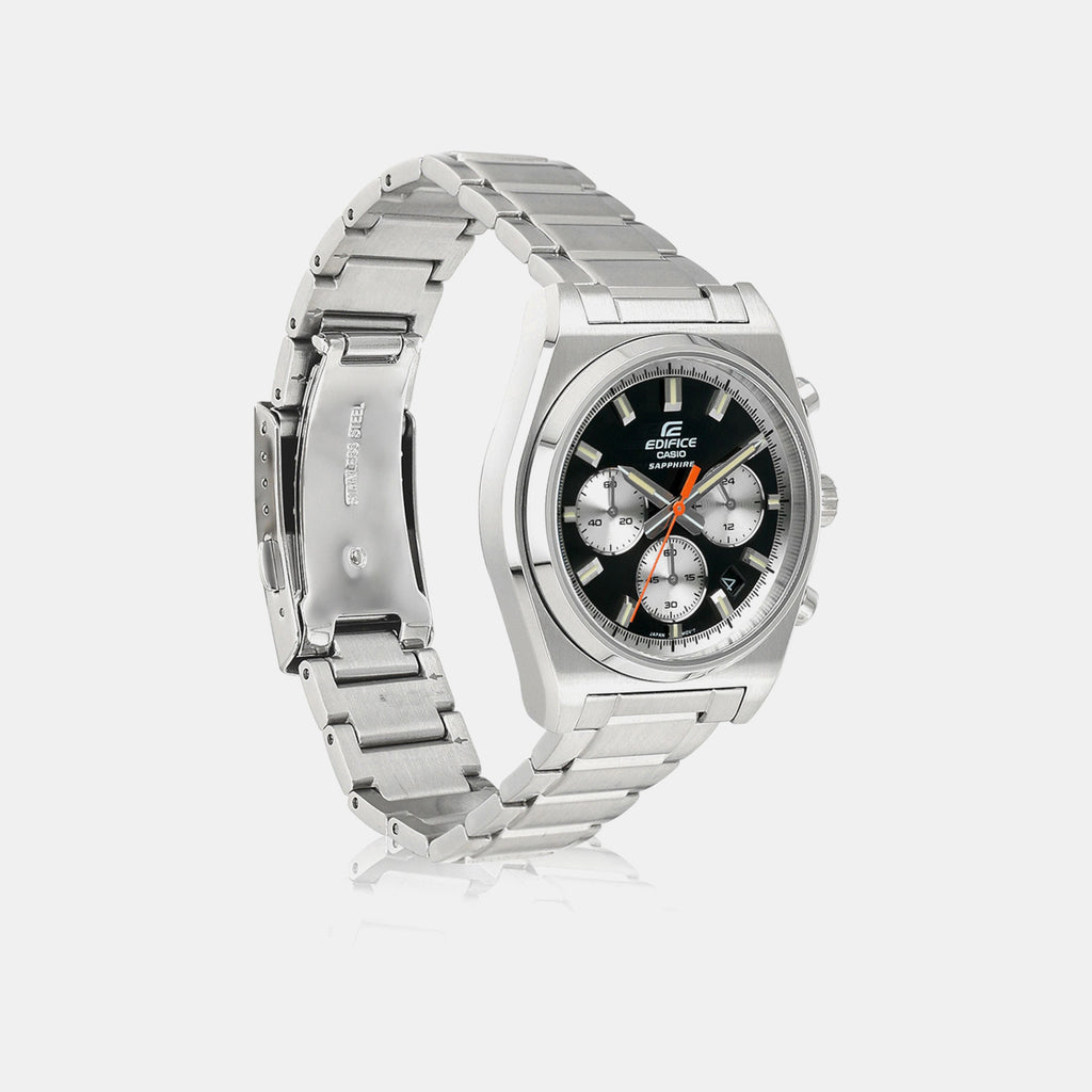 Edifice Men Quartz Black Dial Chronograph Stainless Steel Watch ED633