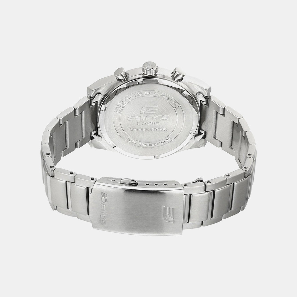 Edifice Men Quartz Black Dial Chronograph Stainless Steel Watch ED633