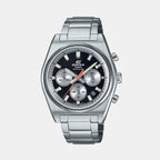 Edifice Men Quartz Black Dial Chronograph Stainless Steel Watch ED633