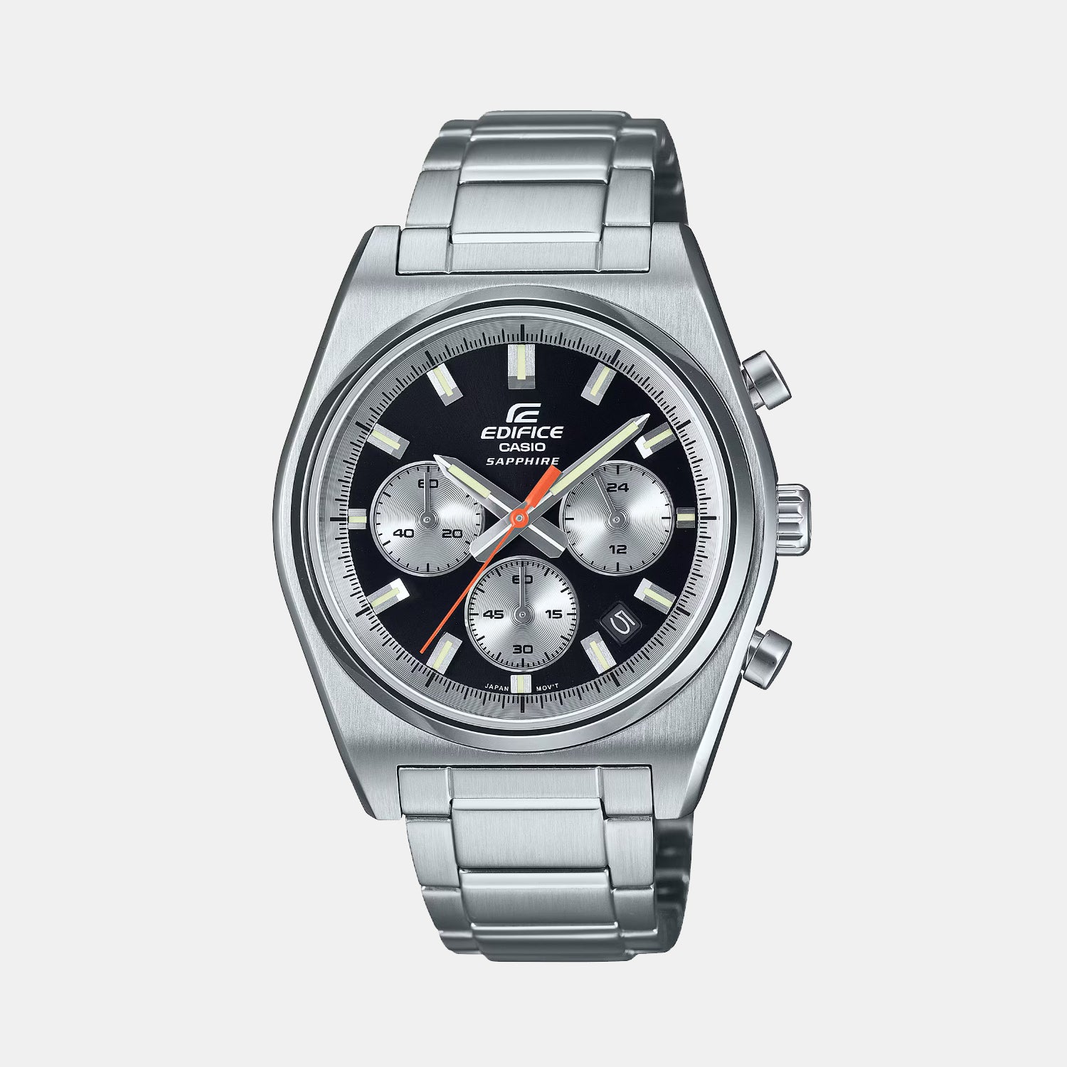 Edifice Men Quartz Black Dial Chronograph Stainless Steel Watch ED633