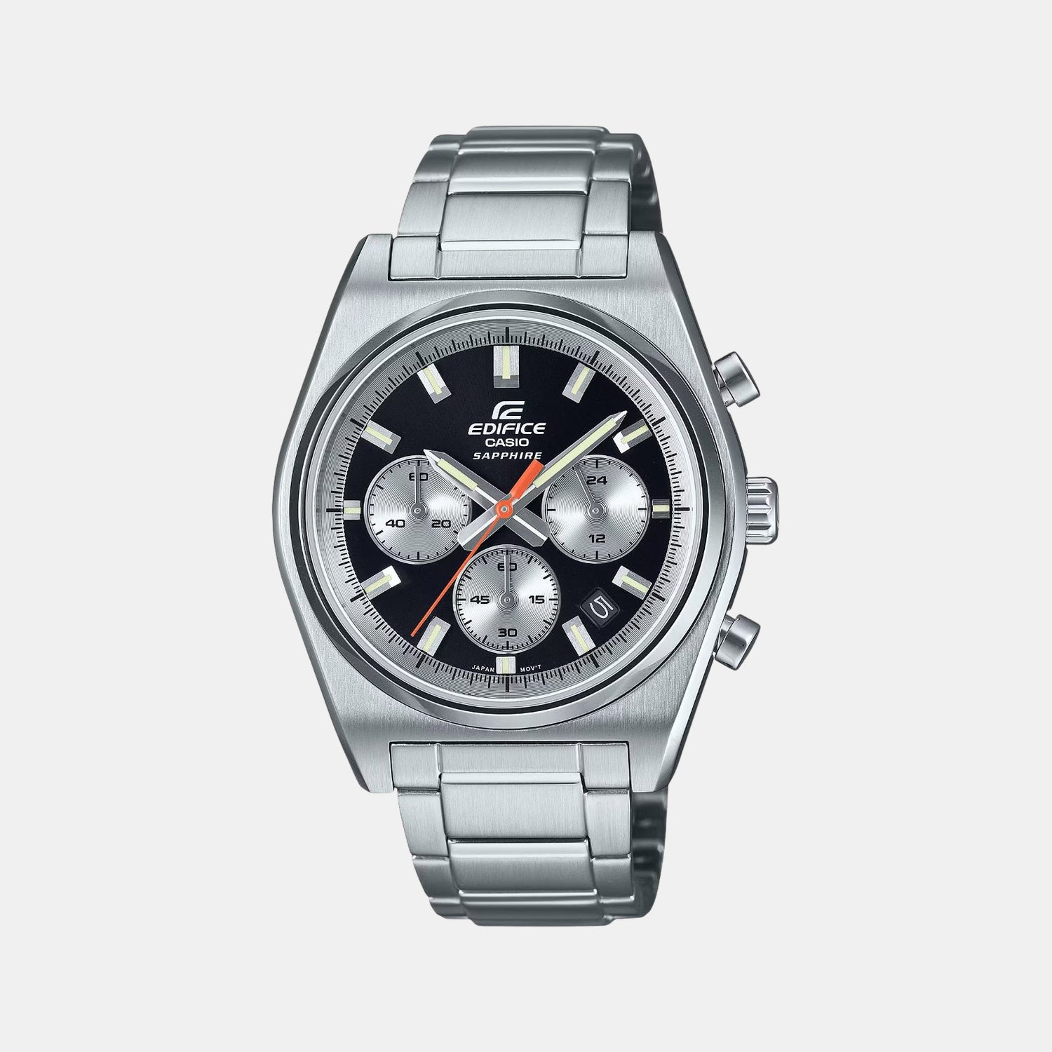 Edifice Men Quartz Black Dial Chronograph Stainless Steel Watch ED633