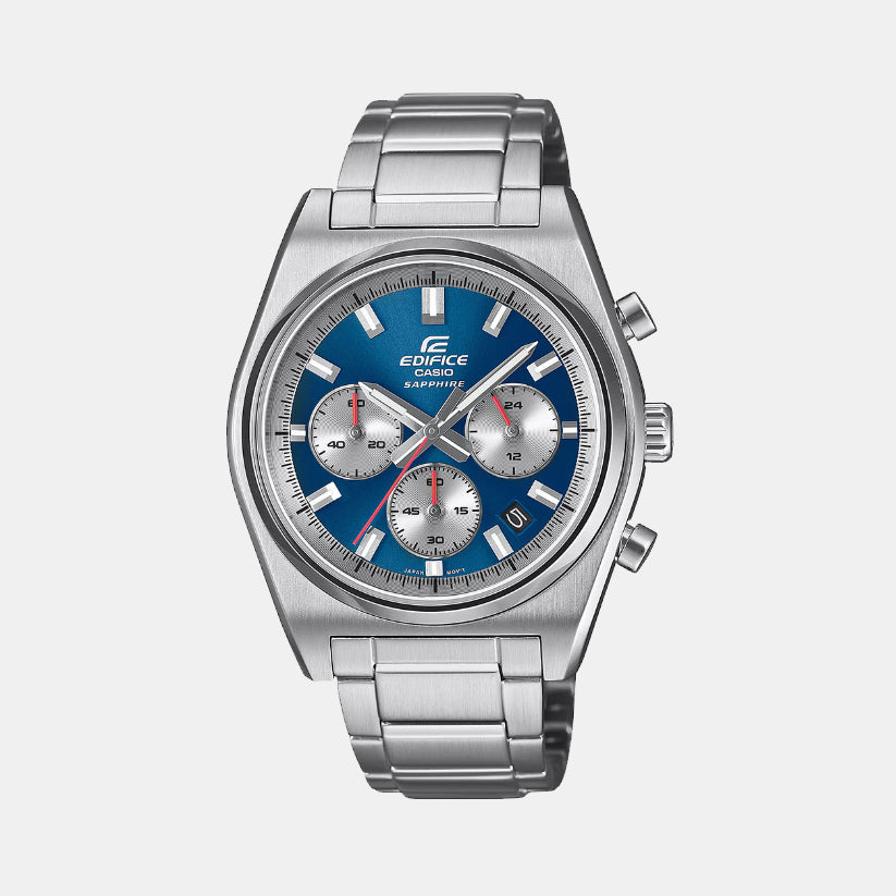 Edifice Men Quartz Blue Dial Chronograph Stainless Steel Watch ED634