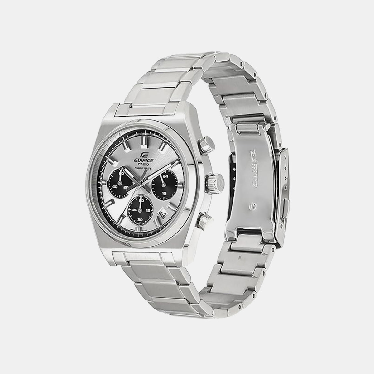 Edifice Men Quartz Silver Dial Analog Stainless Steel Watch ED635