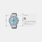 Edifice Men Quartz Blue Dial Chronograph Stainless Steel Watch ED636