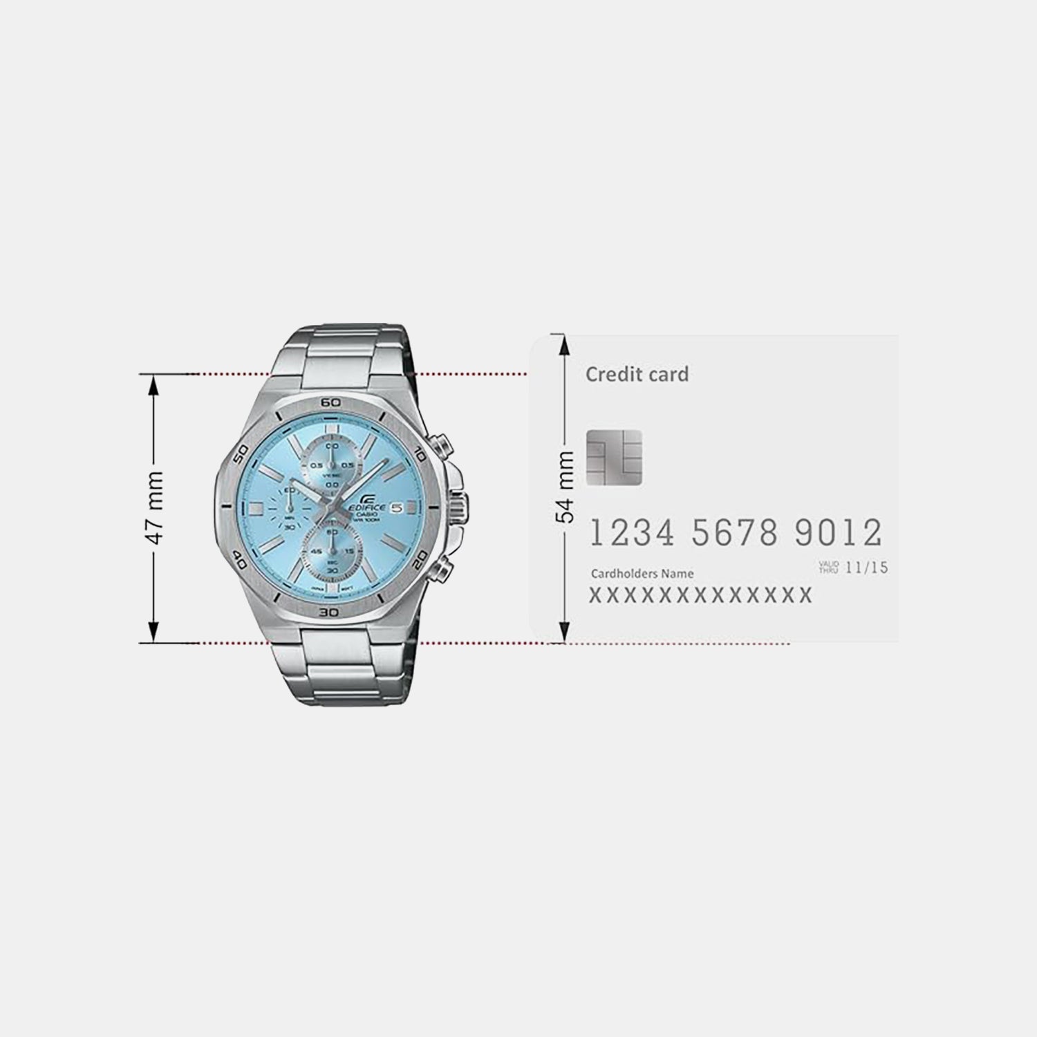 Edifice Men Quartz Blue Dial Chronograph Stainless Steel Watch ED636