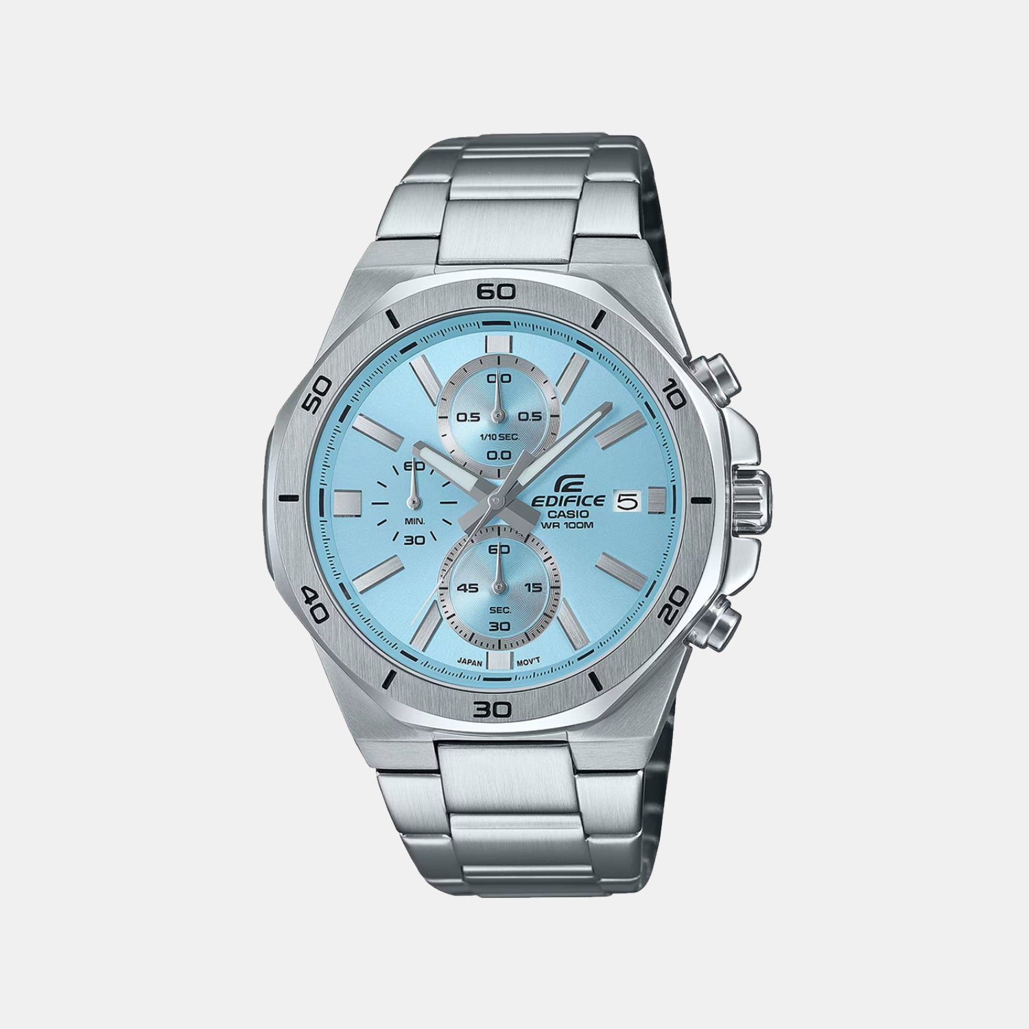 Edifice Men Quartz Blue Dial Chronograph Stainless Steel Watch ED636
